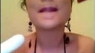 Creamy pussy fucked with dildo - porn video