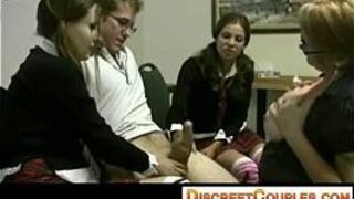 Various couple show their best handjobs - porn video