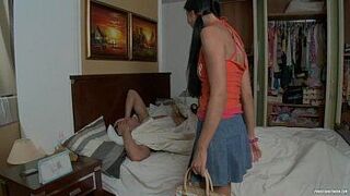 Sweet teenie uses a toy on her while taking anal - porn video