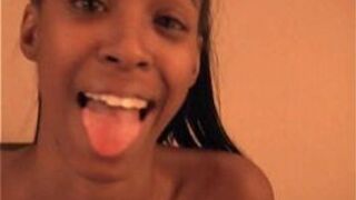 Cute black Stephine likes to blow and fuck anytime - porn video