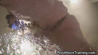 Cute teen pisses on camera lens - porn video